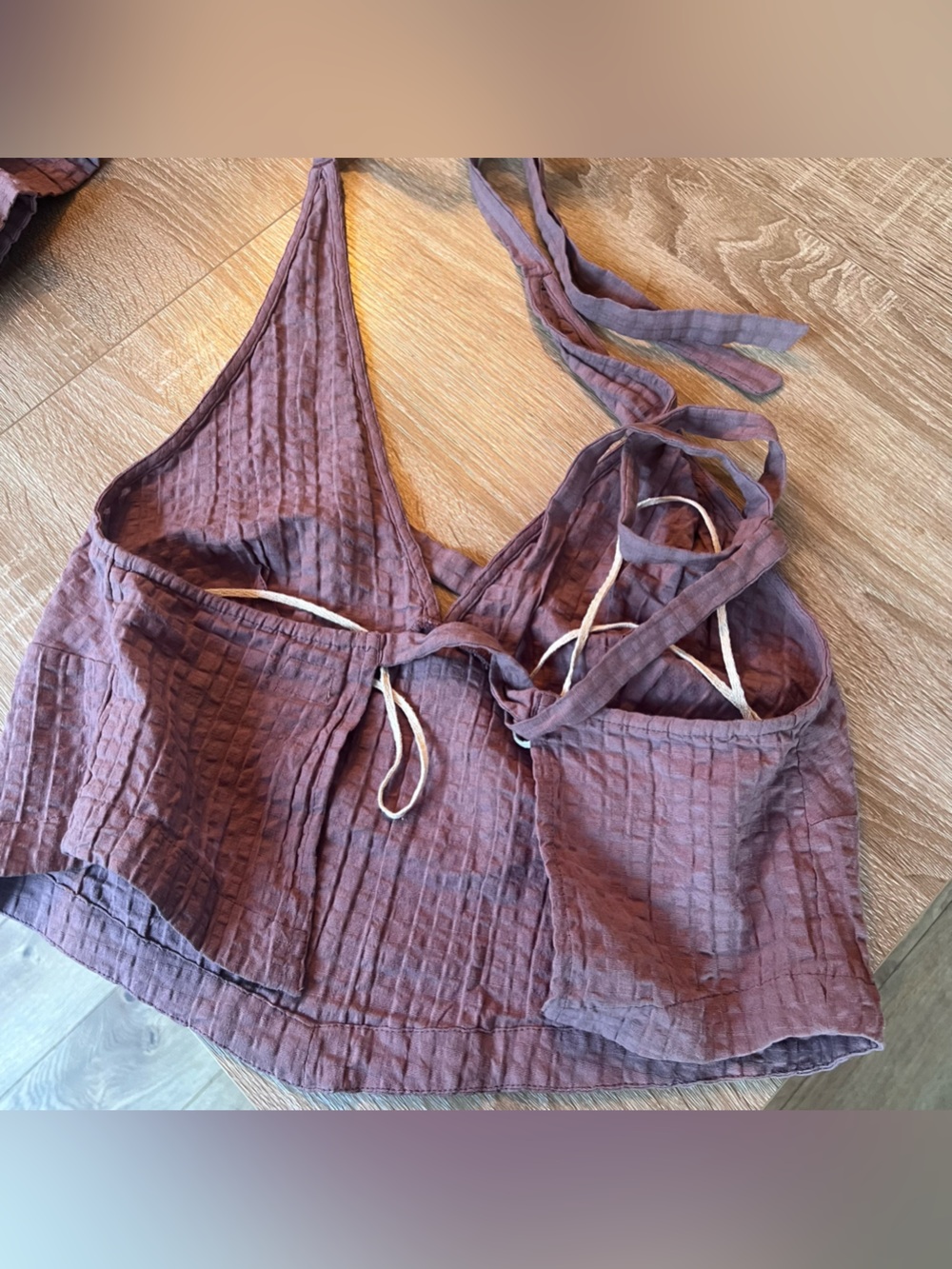 Free People Drew Pucker Check Skirt Set - Picture 4 of 8